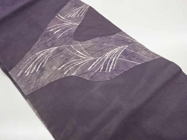 すすき模様織出し夏用名古屋帯